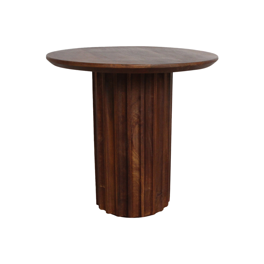 Raw Materials bijzettafel Bullnose Reversed Fluted - Ø50 cm - Bruin