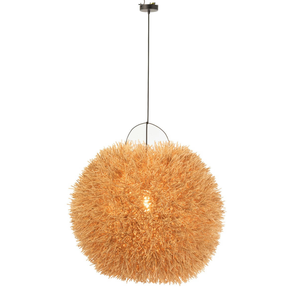LILIA - Suspension boule 85cm en rotin naturel