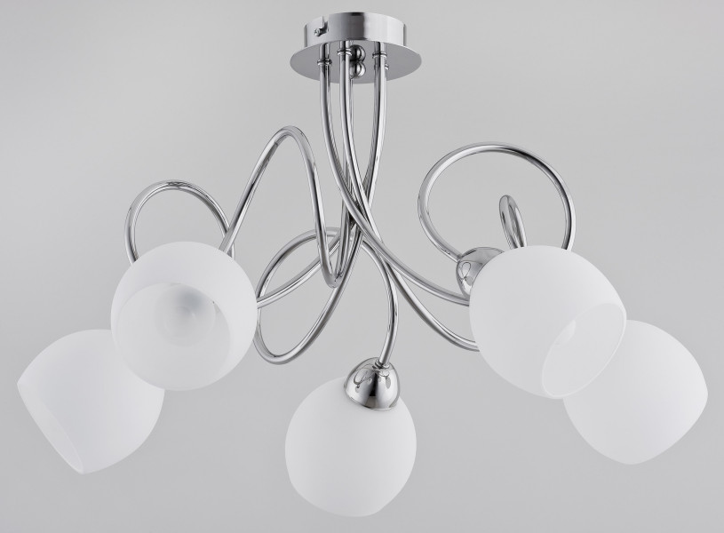 Lampa wisząca FLORIDA poplątane ramiona chromowana-srebrna 5xE14x10W Alfa