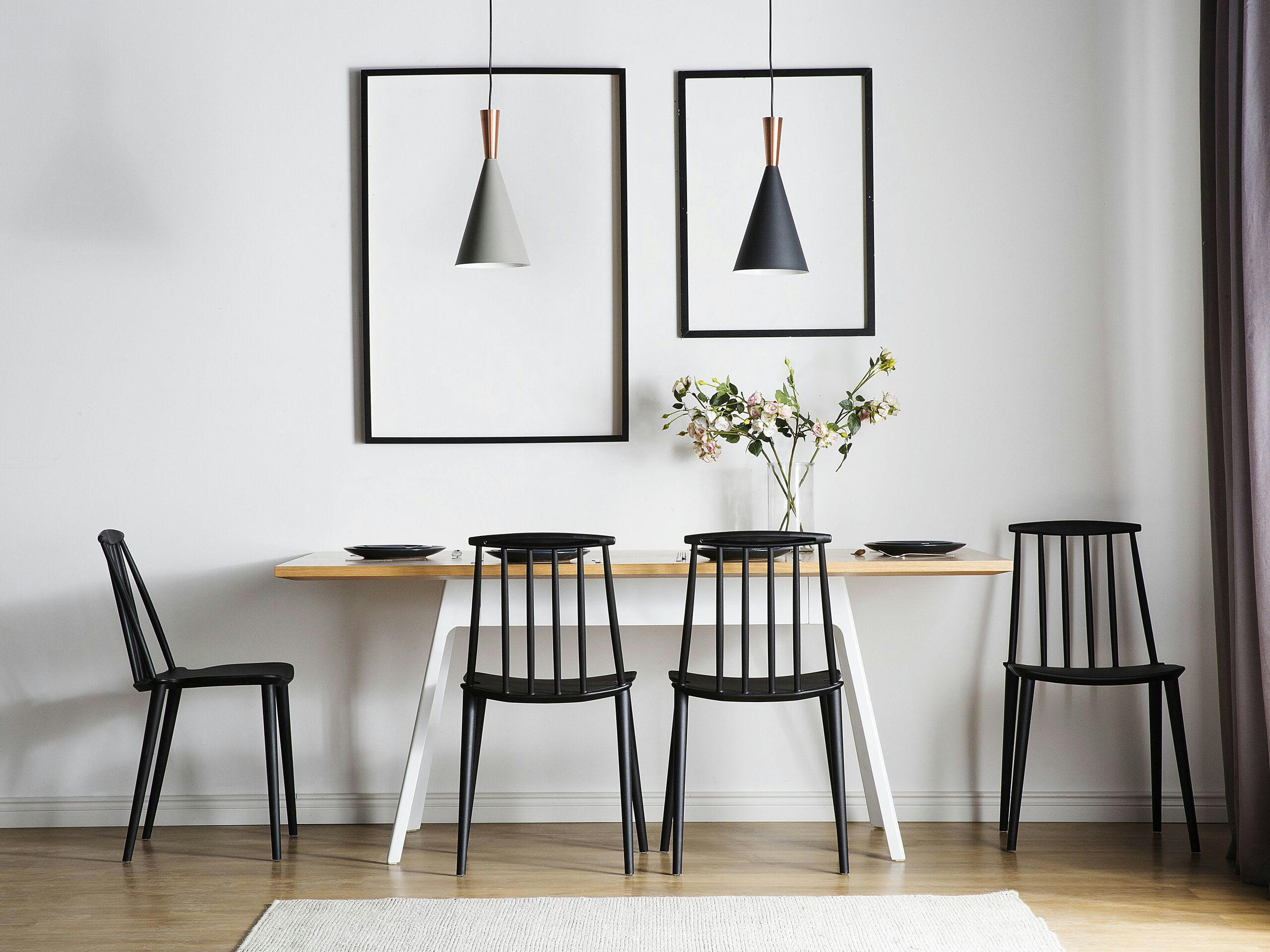 VENTNOR - Lot de 2 chaises noires