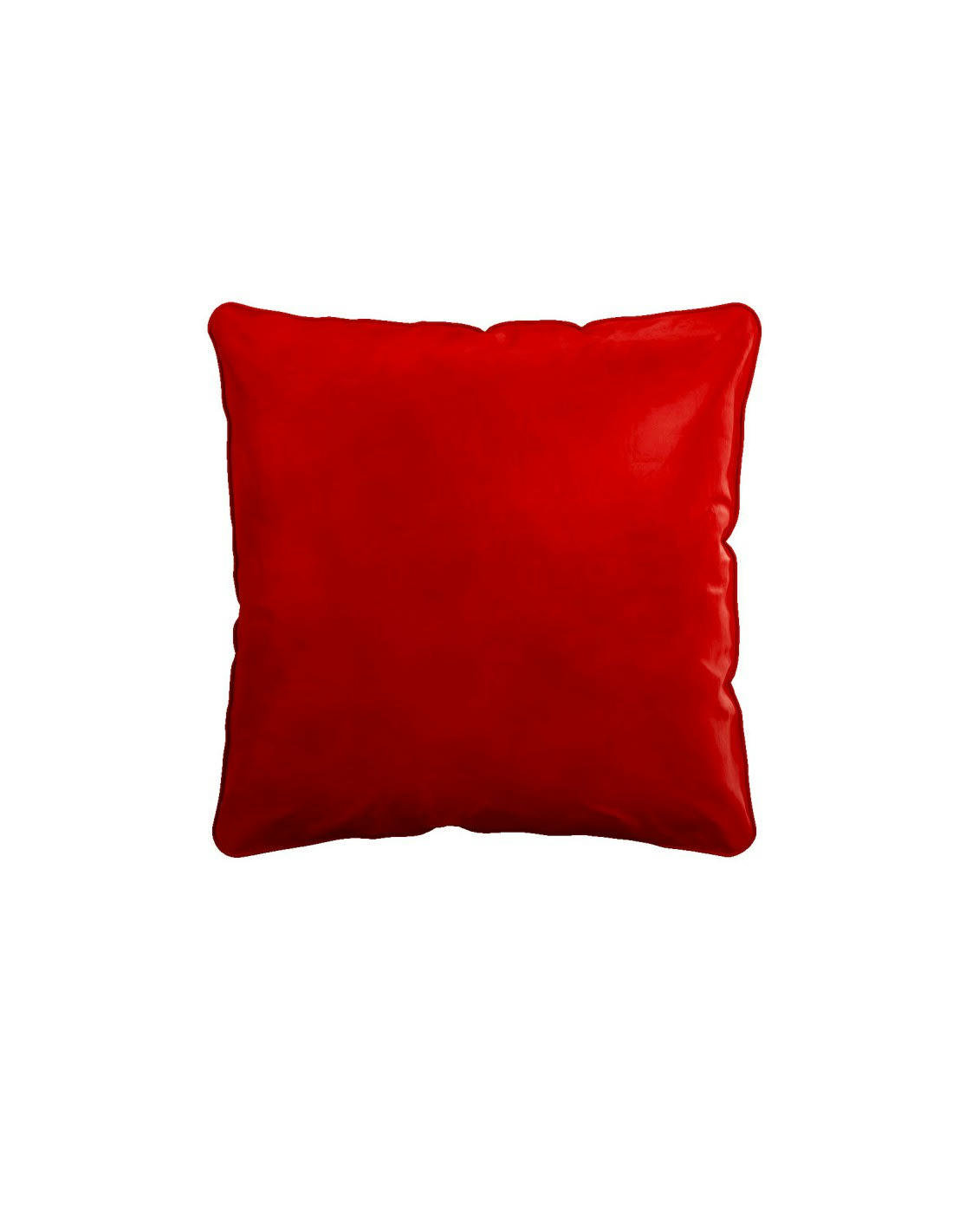COUSSIN DÉCO - Coussin garni en velours rouge scarlett