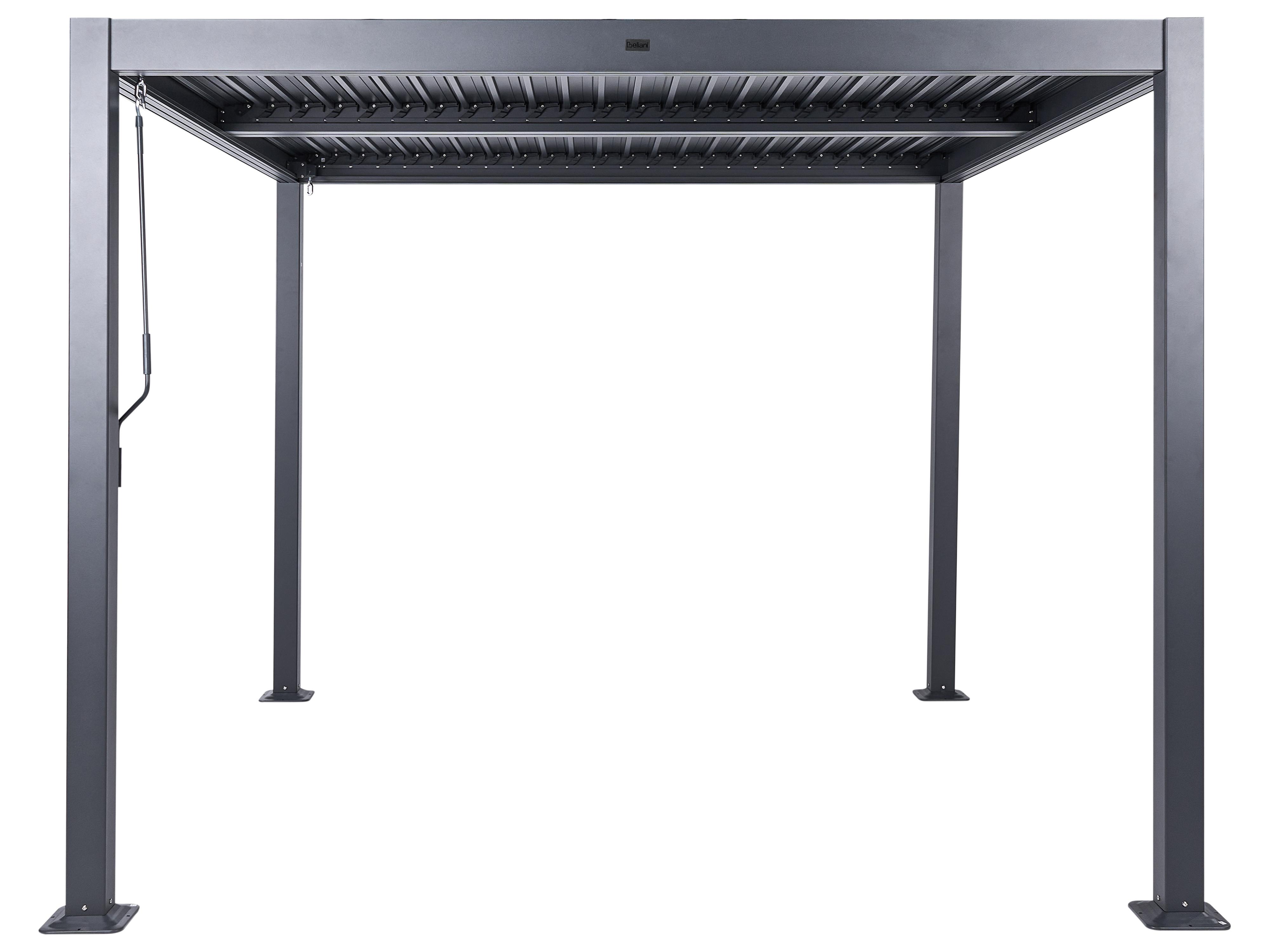 Gazebo FORNOLI Metal 296 cm 296 cm Black
