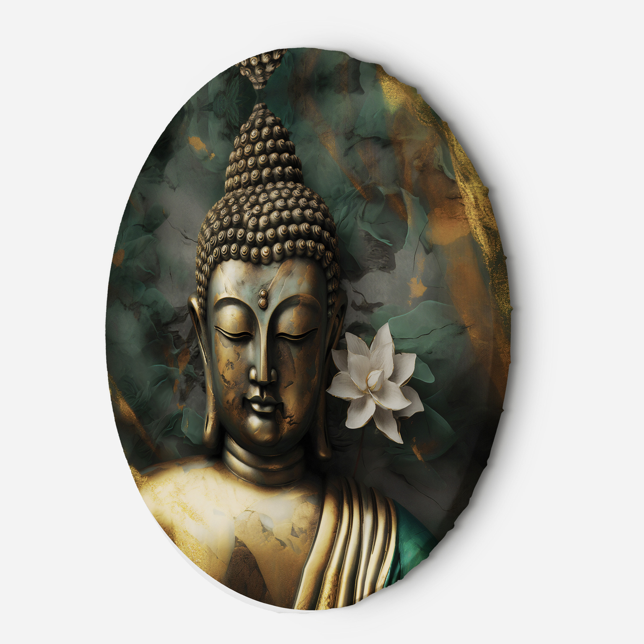 Feeby Okrągly obraz, Budda Abstrakcja Zen 40d