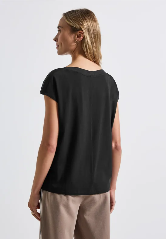 Shirt mit Ripp-Detail