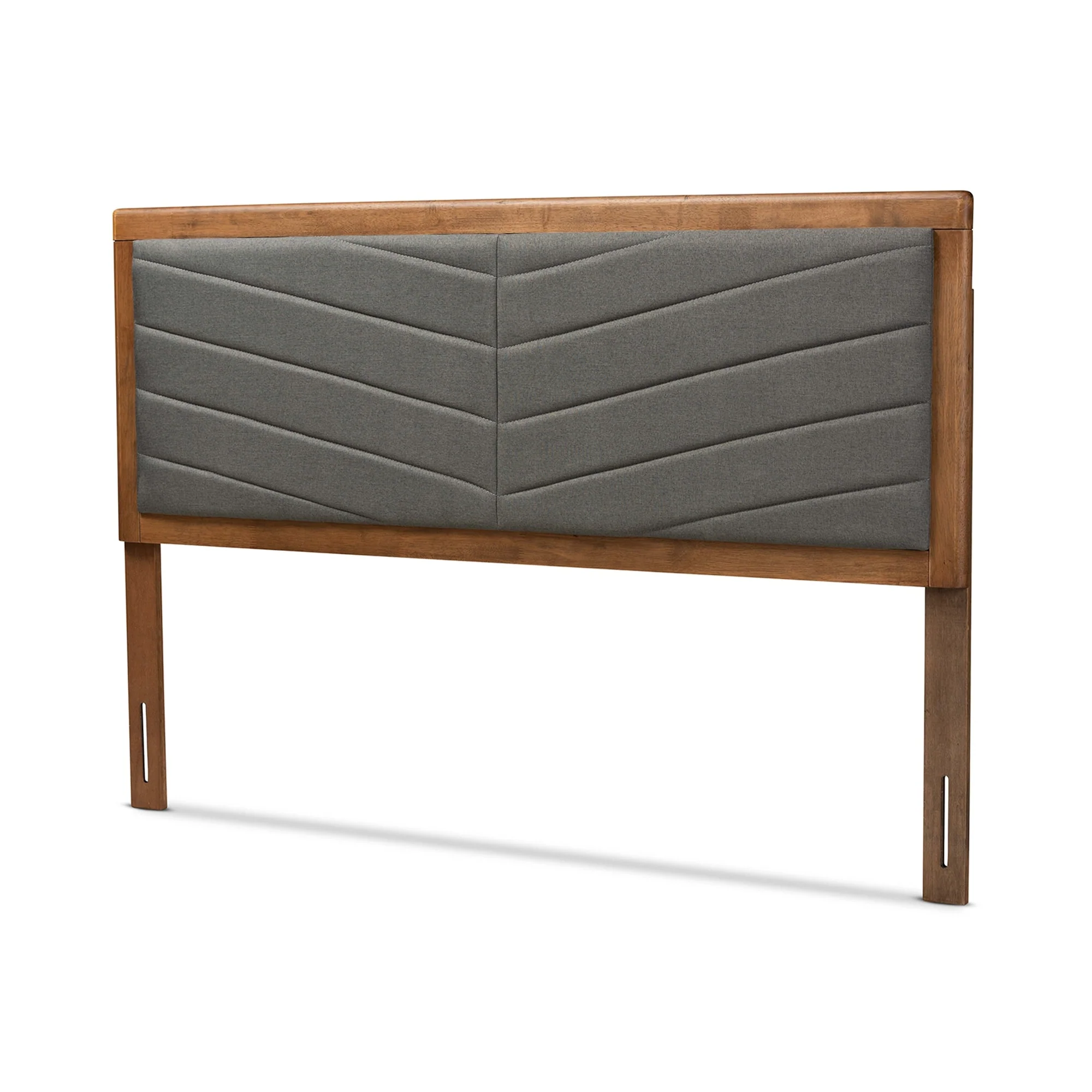 Iden Modern and Contemporary Wood Headboard-Dark Grey