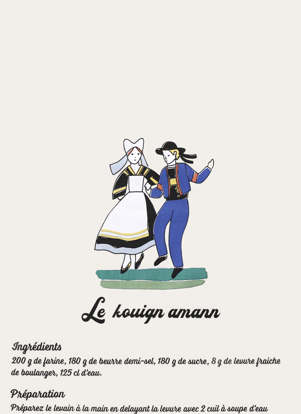 TORCHON KOUIGN AMANN FAÏENCE MULTICOLORE