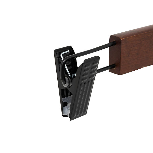 Lot de 2 cintres à pinces en bois foncé - Marron tonka- 5five