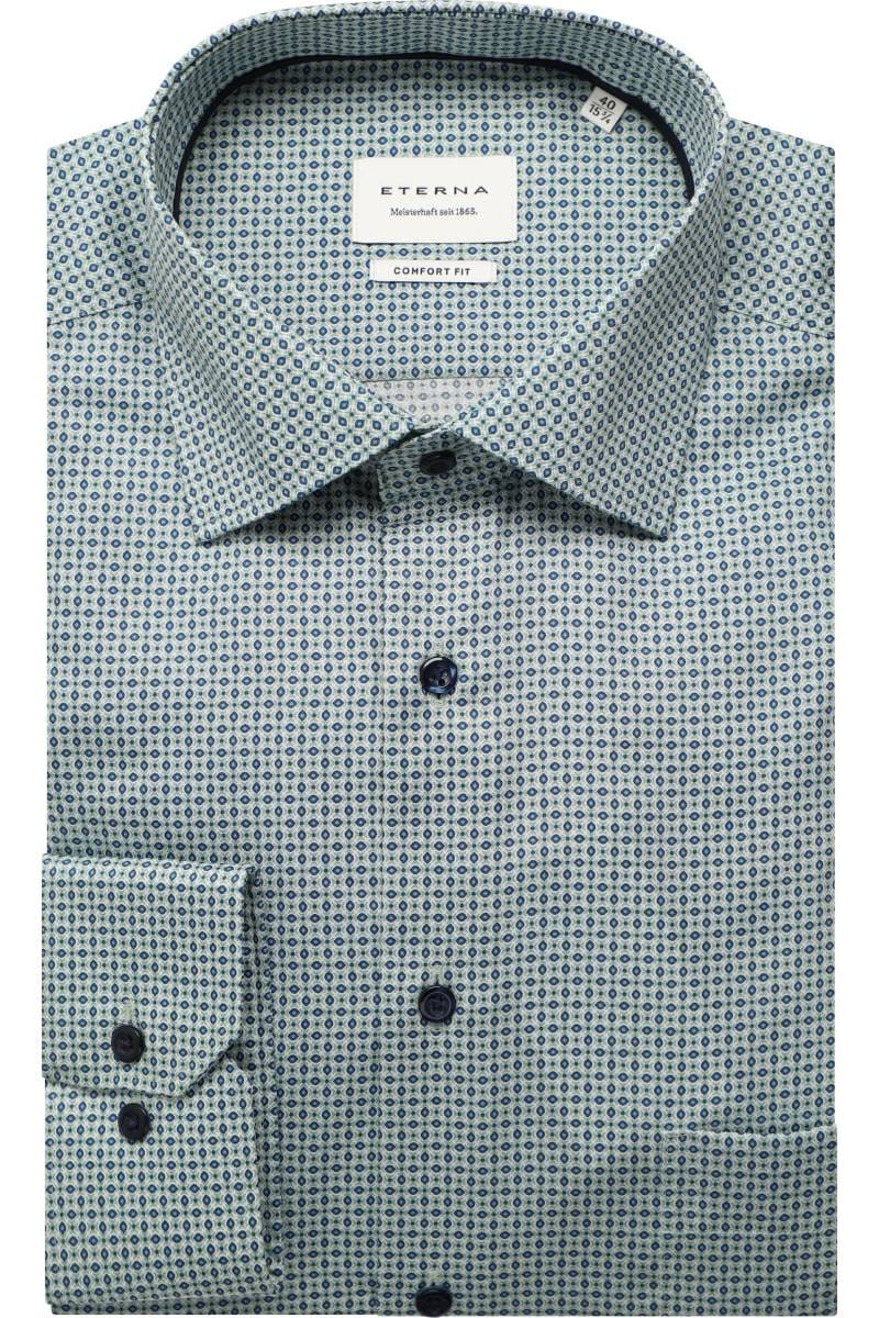 ETERNA Comfort Fit Hemd hellgrün, Bedruckt
