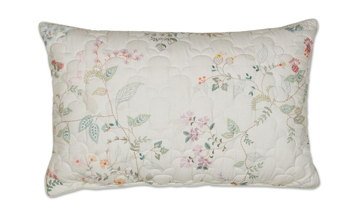 Pip Studio decoratiekussen Kili Flower Quilted - 45x70 cm - wit