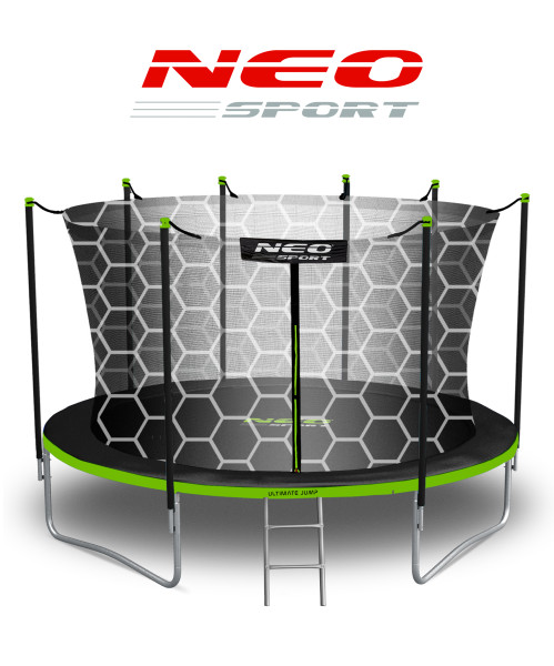 Trampolina ogrodowa z siatką wewnętrzną Neo-Sport 374cm 12ft