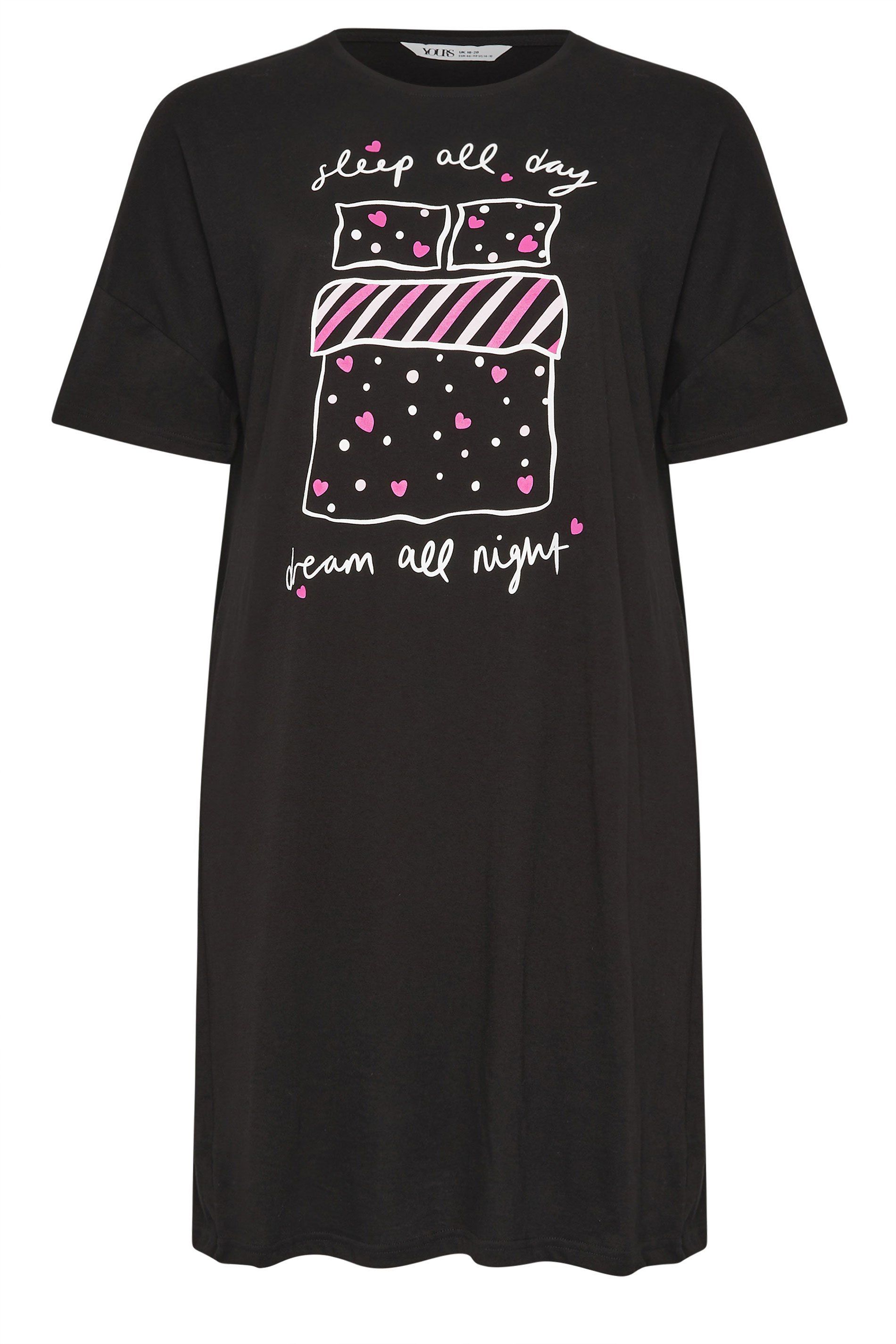 Yours Sleep All Day' Sleep Tee Nightdress