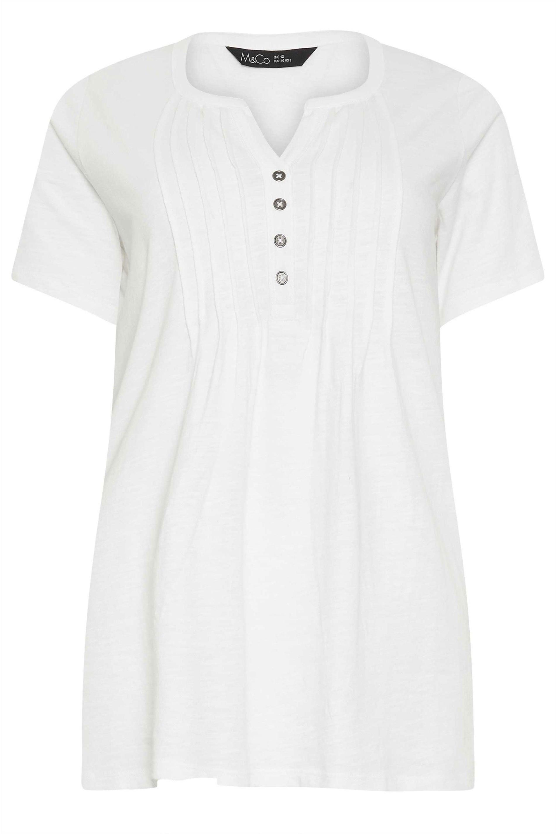 M&Co Short Sleeve Henley Top