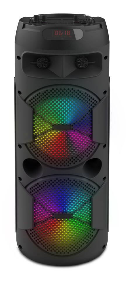 Vivitar Portable Wireless Bluetooth Party Speaker w/ Microphone, FM Radio & LED Lights