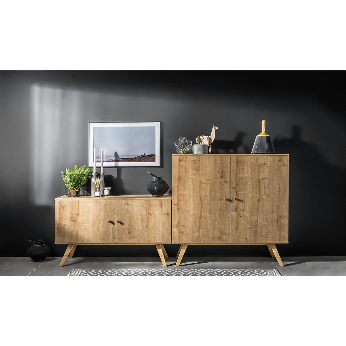 - Buffet bas 2 portes naturel