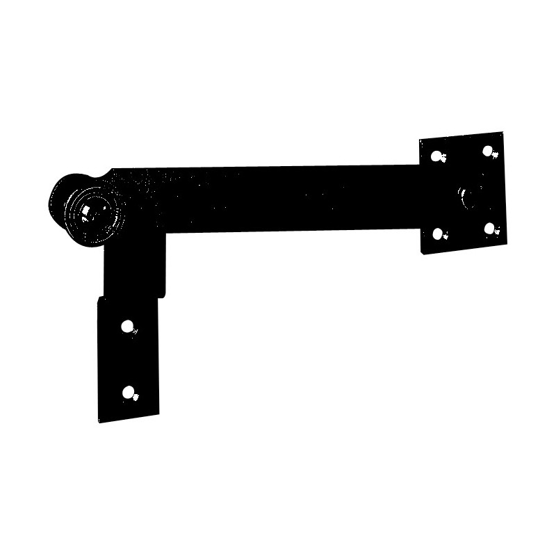 Loquet de barrière avec support en métal noir 190 x 46 mm TEKNIBOX