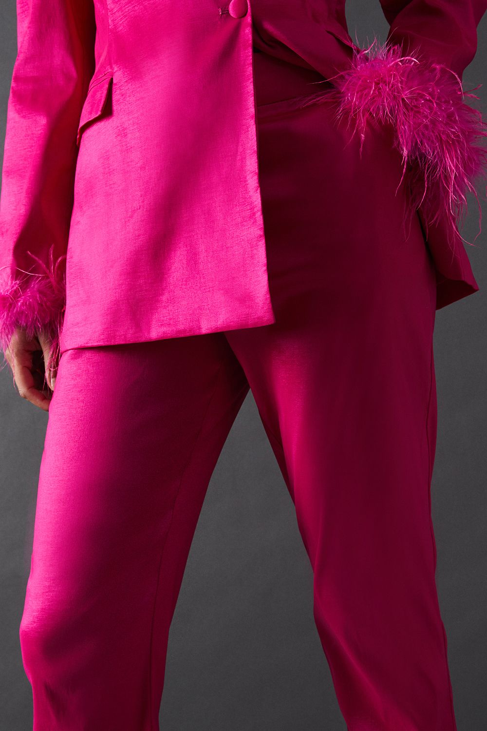Warehouse Premium Taffeta Straight Leg Trouser