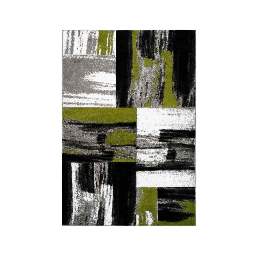 ARAMON - Tapis rayé design en polypropylène vert 200x290