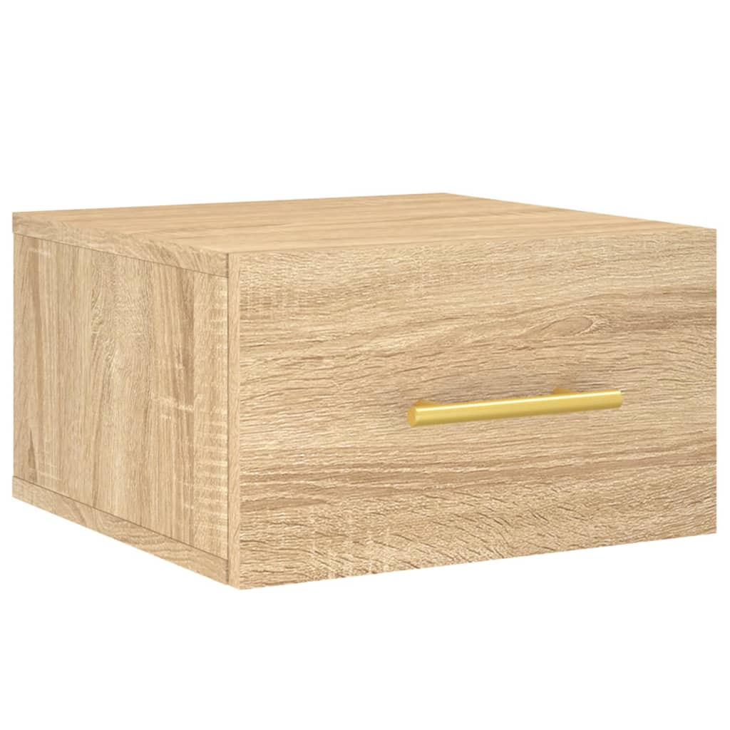 Szafka Nocna Wisząca Brąz Komoda Stolik Nocny Do Sypialni 35x35x20 cm