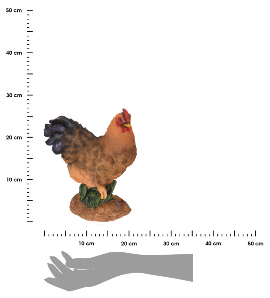 Kolorowa figurka ogrodowa kura 27 cm odporna na warunki atmosferyczne