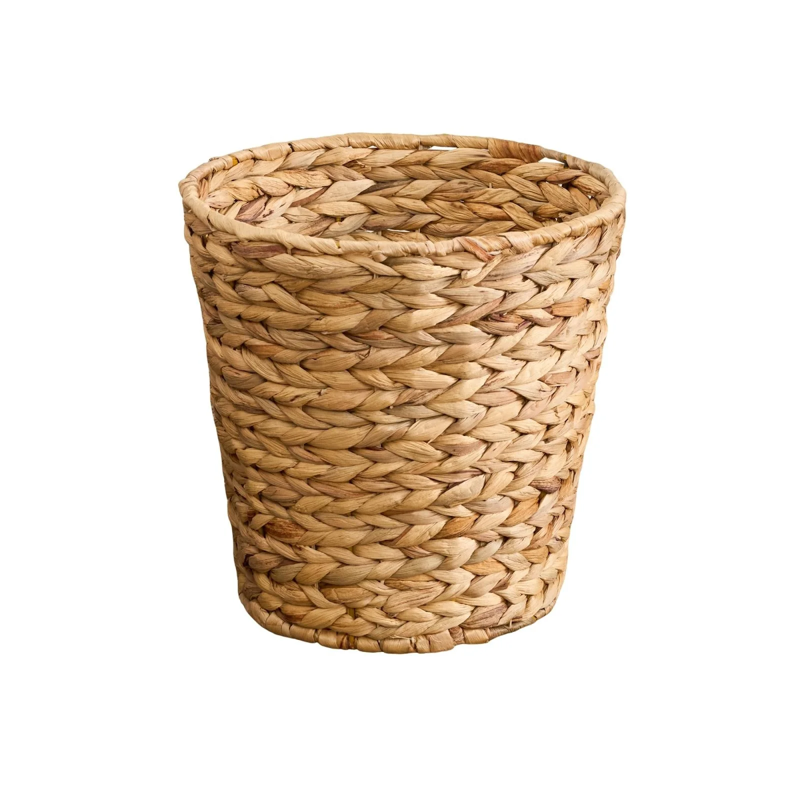 Maria Water Hyacinth Woven Round Brown Storage Basket