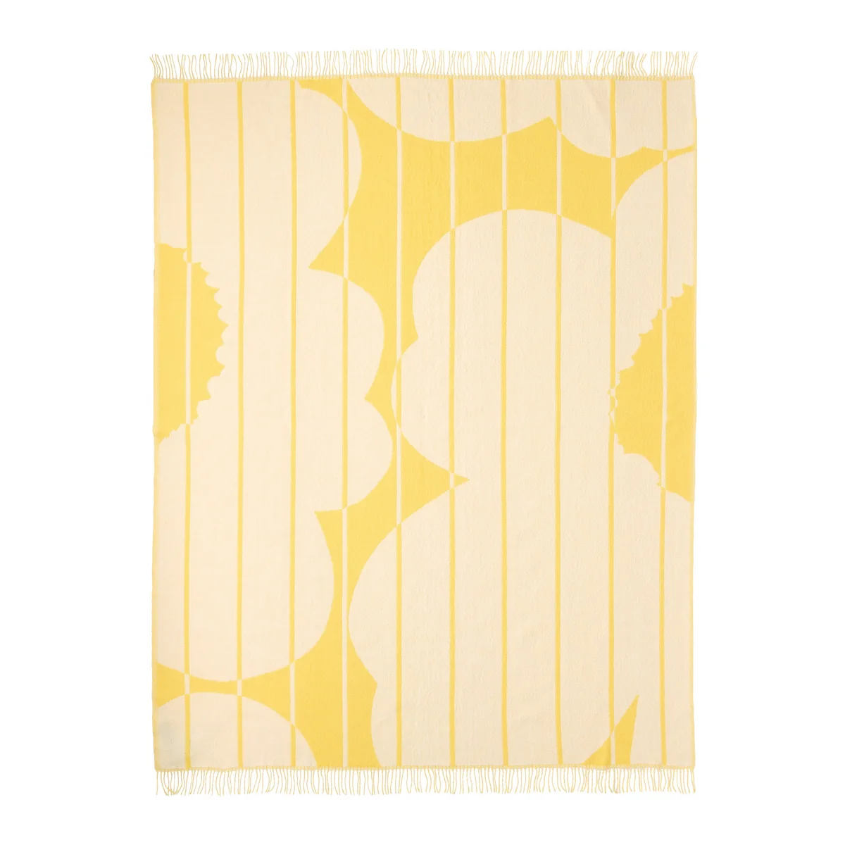 Marimekko - Vesi Unikko Wolldecke, 140 x 180 cm, spring yellow / ecru