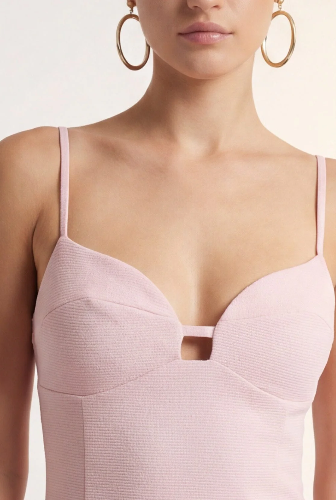 ROBE COURTE - CLEO - POUDRE