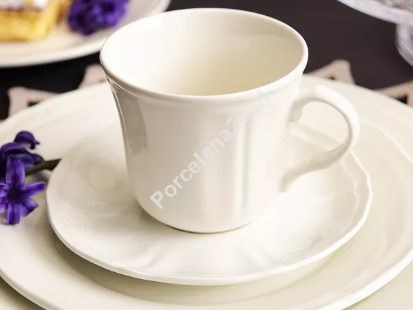 Serwis obiadowo - kawowy na 6 osób (30el.) Bogucice - Gino Cream 1229 ecru