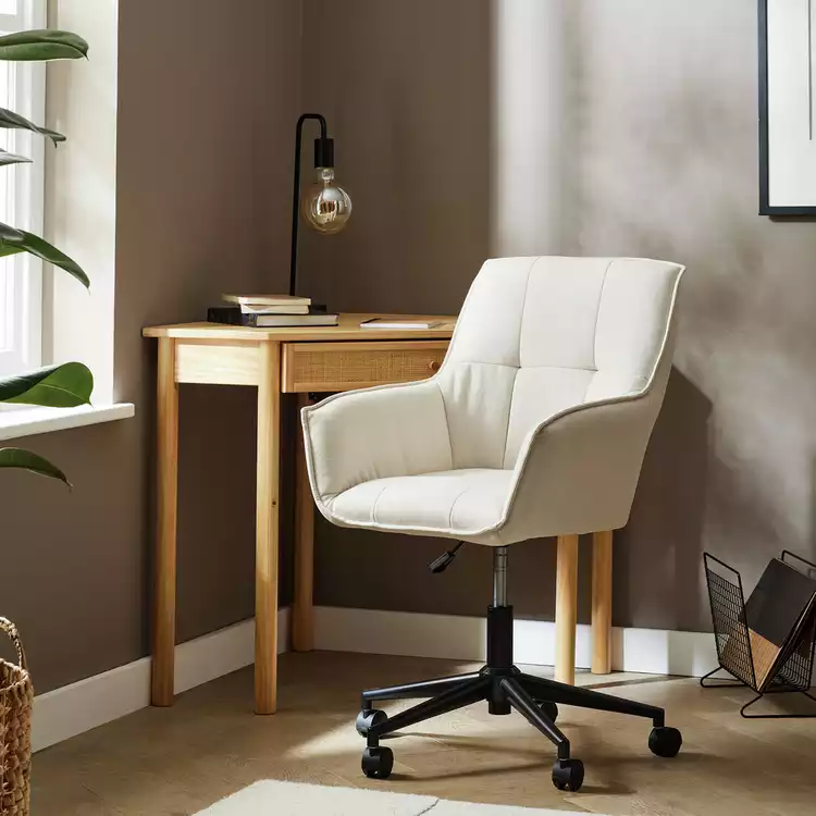 Habitat Rama Fabric Office Chair - White