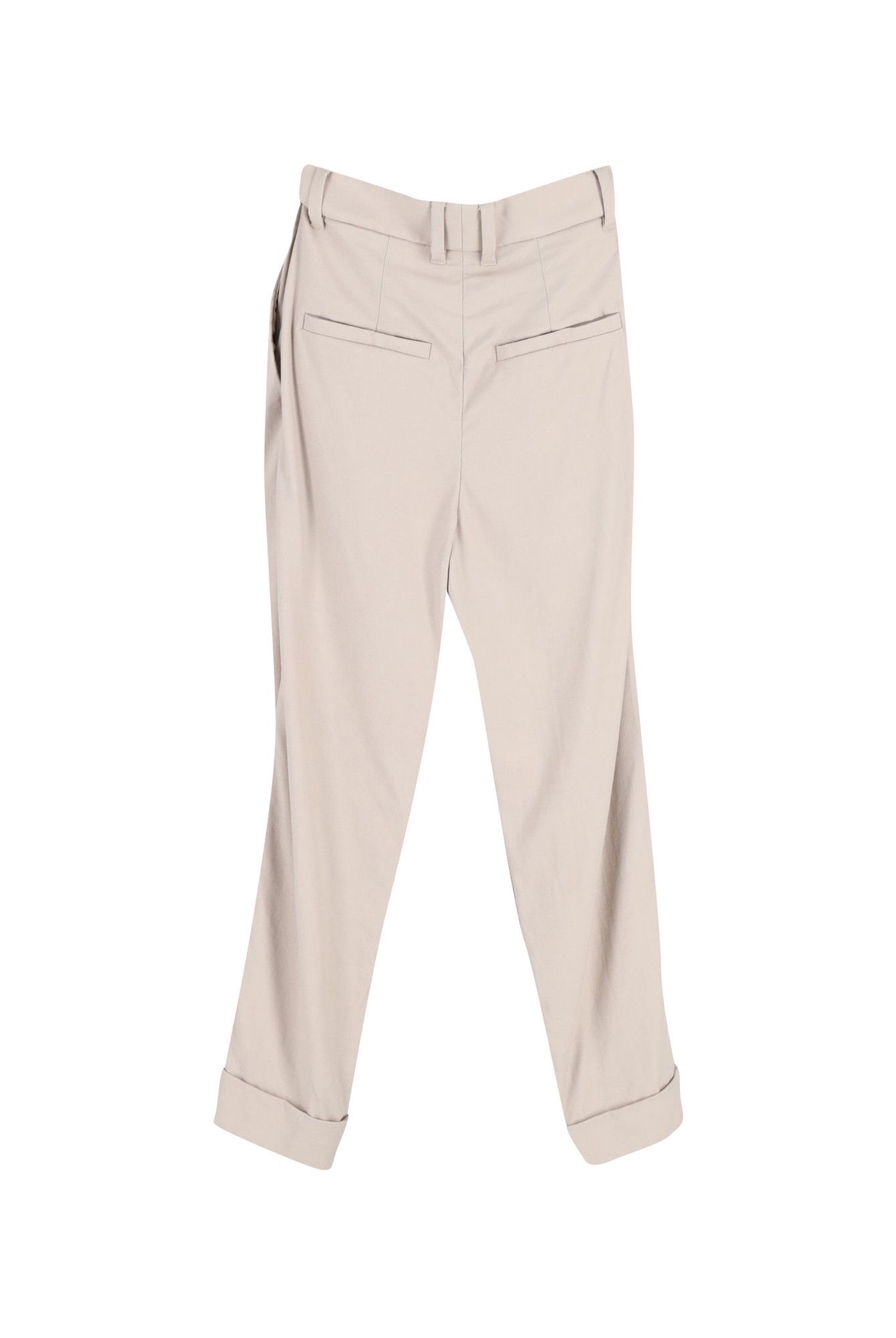 Brunello Cucinelli Preloved Pleated Trousers Beige Lana Vergine