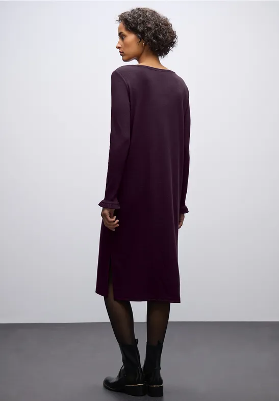 Midi-Kleid in Rippstruktur