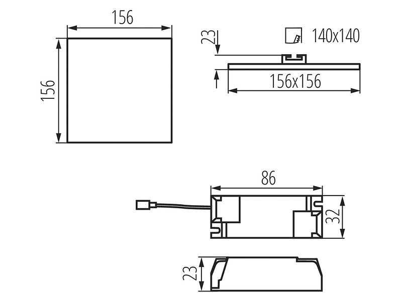 Plafon Arel LED aluminiowy 15,6 cm biały