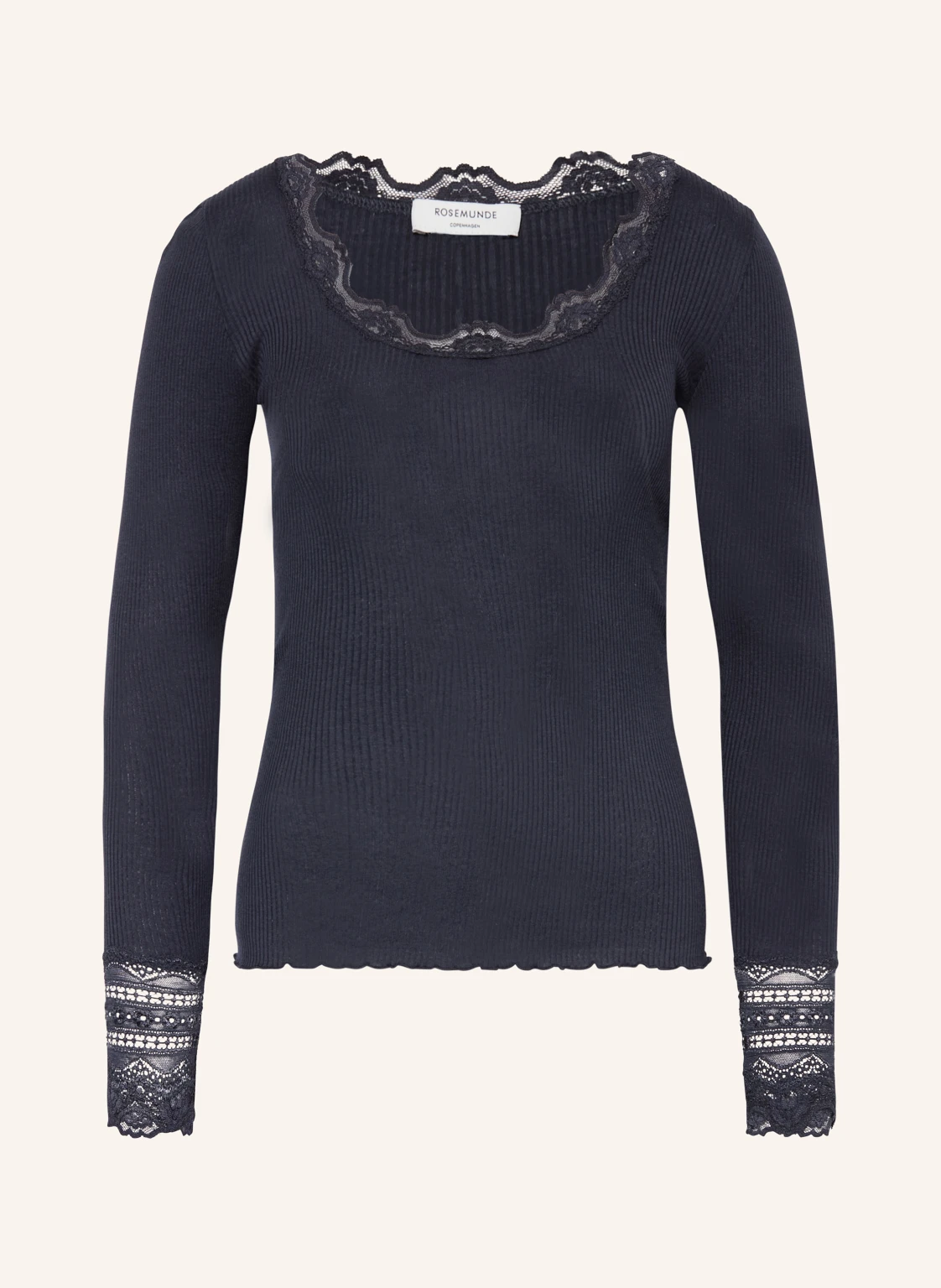 rosemunde Longsleeve BENITA aus Seide mit Spitze
