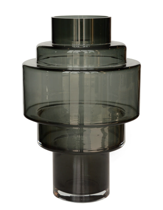 Vase The World - Kasai M grey Ø23 x H35 cm