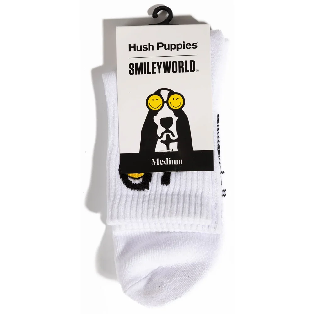 Hush Puppies HP Mens Logo Smiley Sock