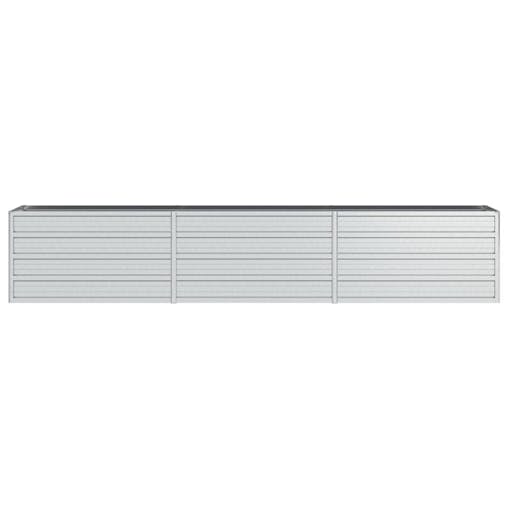 NNEVL Garden Raised Bed 240x40x45 cm Galvanized Steel Silver