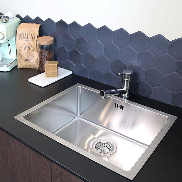 Mitigeur de cuisine avec douchette chromé Essebagno Tubic