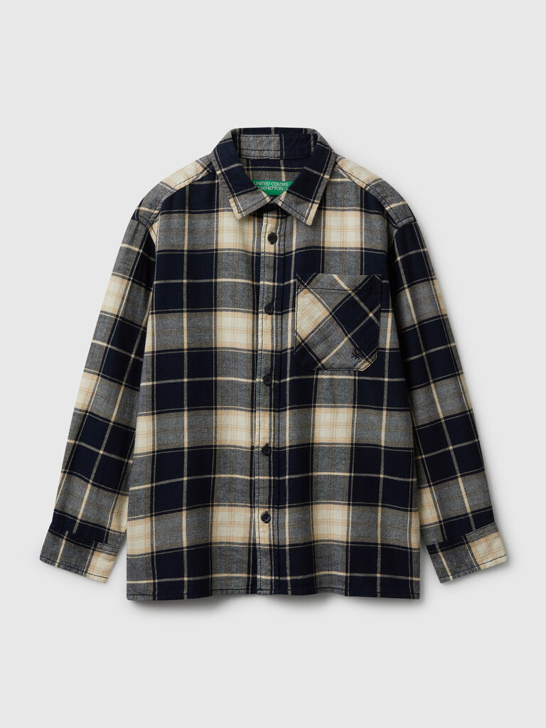 Plaid shirt in 100% cotton
