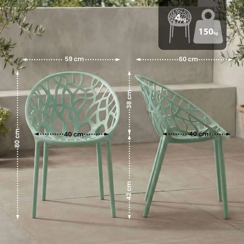 CLP Tuinstoel Hope Kunststof - lichtgroen