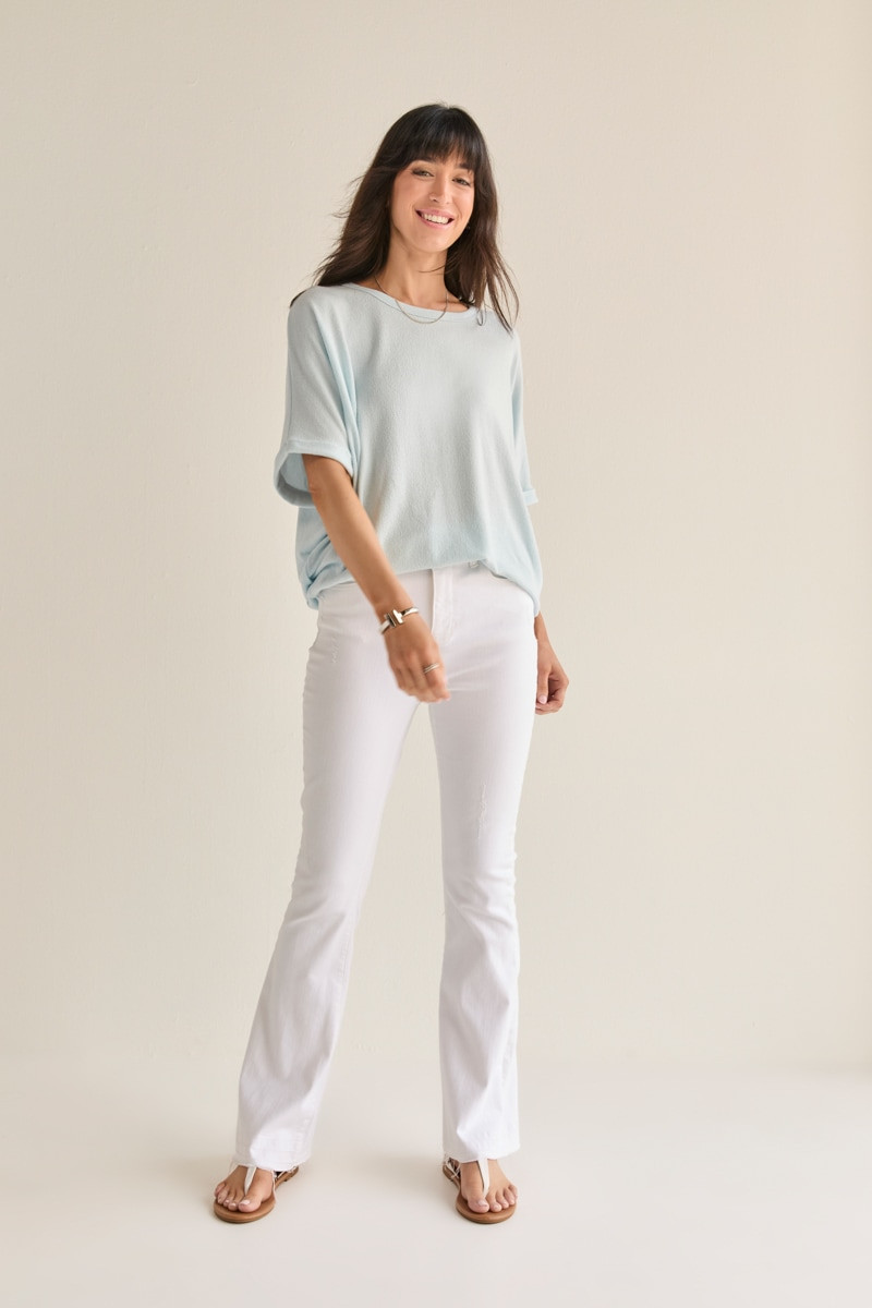 Annabeth Crew Neck Dolman Tee