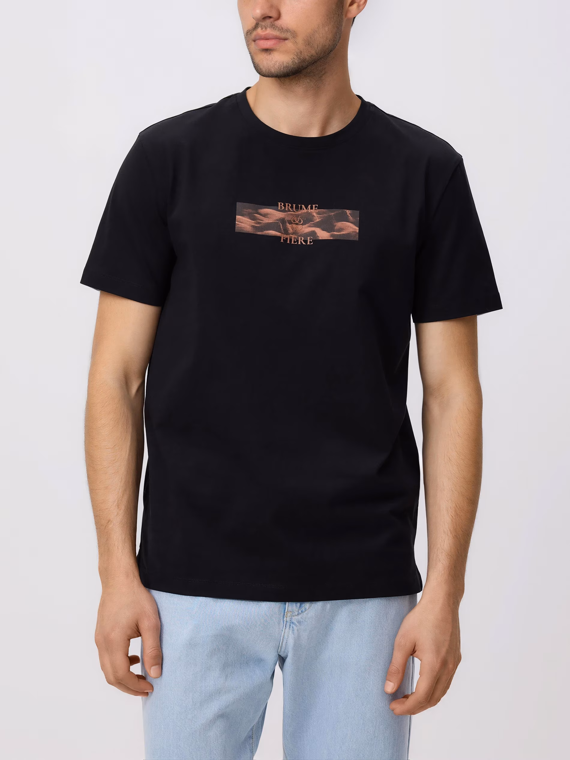 T-shirt regular z bawełny merceryzowanej