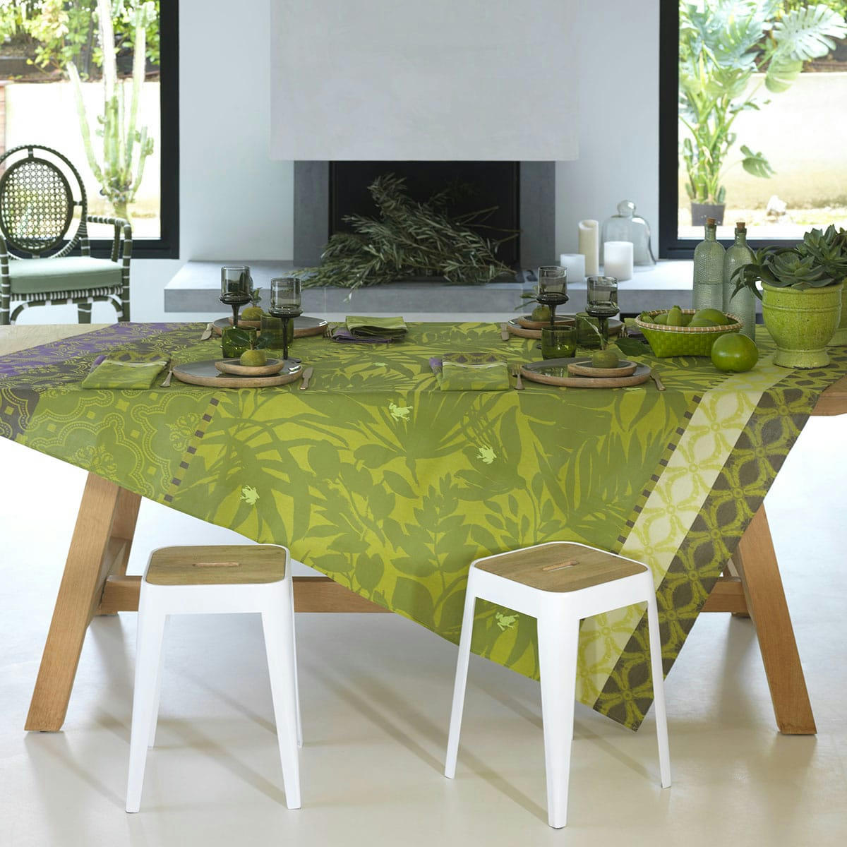BAHIA - Nappe en coton jungle 175 x 175