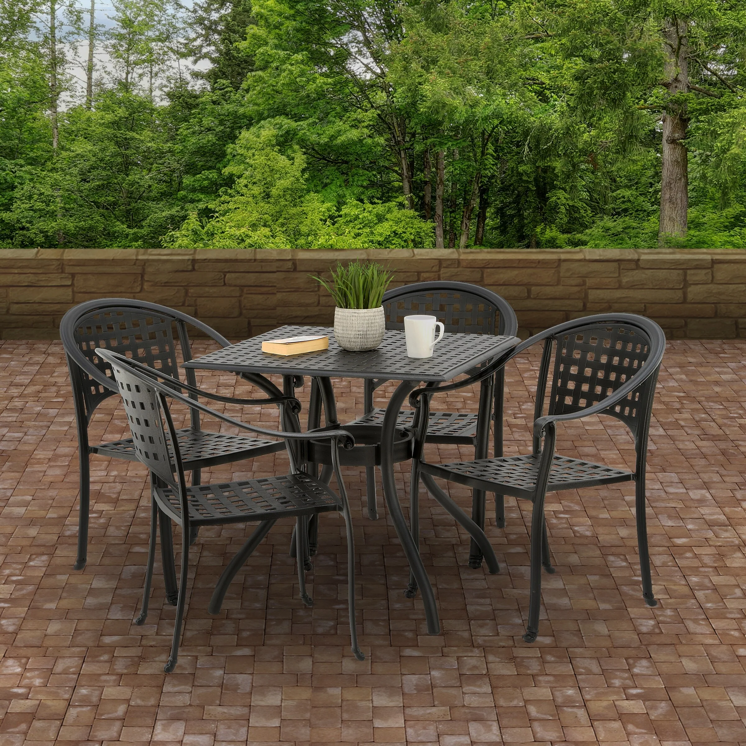 Bourton Collection 5-Piece All-Weather Dining Set by National Tree Company - 32 in
