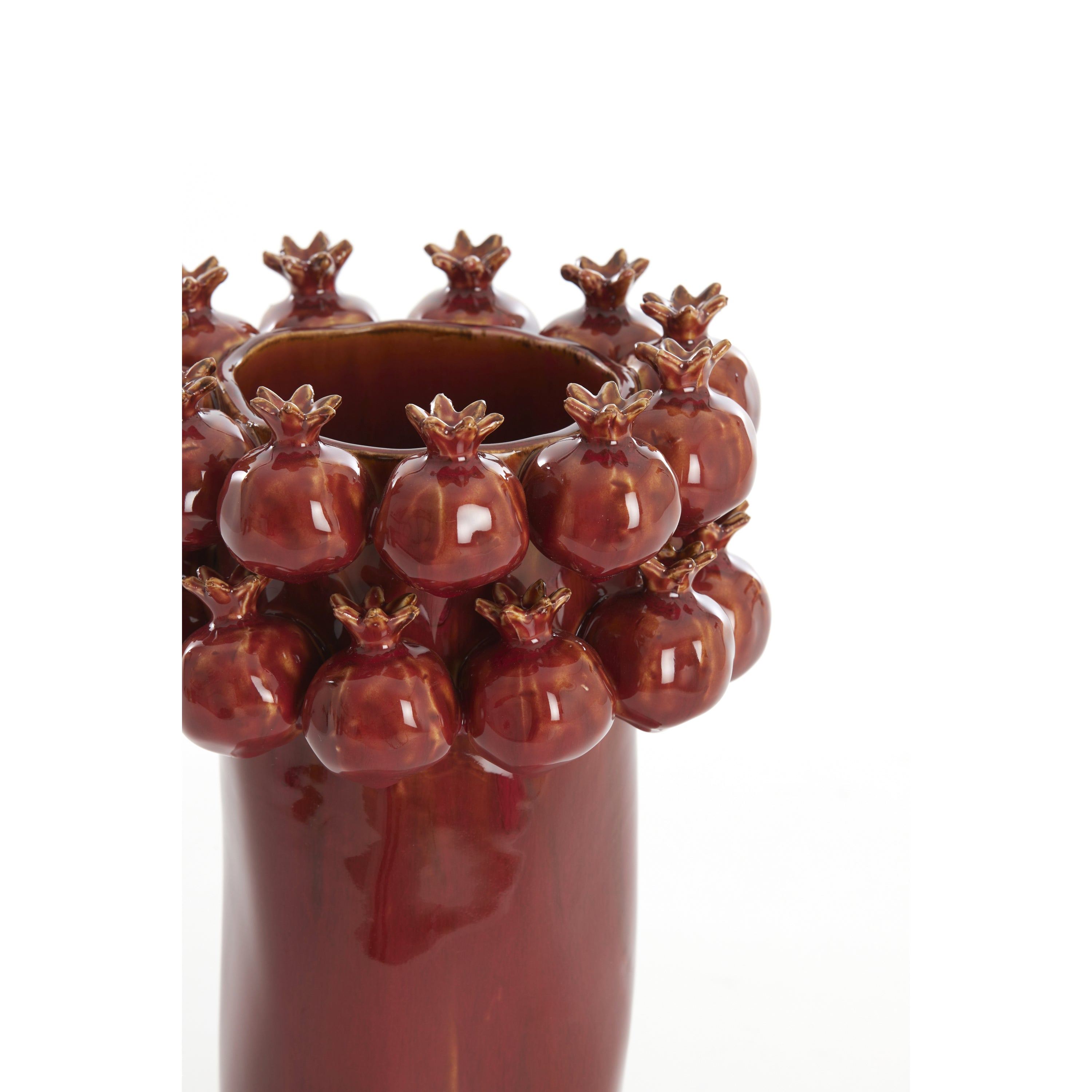 Light&living Vaas deco Ø20x29,5 cm POMEGRANATE keramiek bordeaux