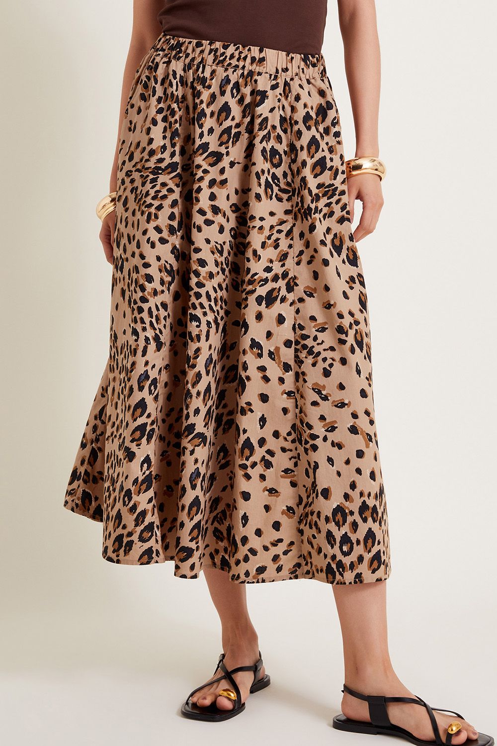 Monsoon Raife Leopard Print Skirt