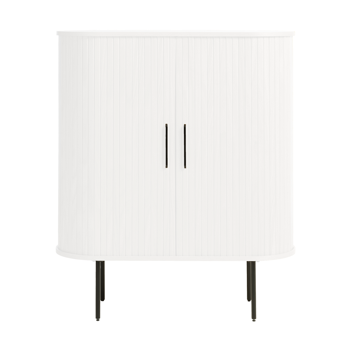 Olivine Lenn Ovale Houten Opbergkast - B 100 cm - Wit