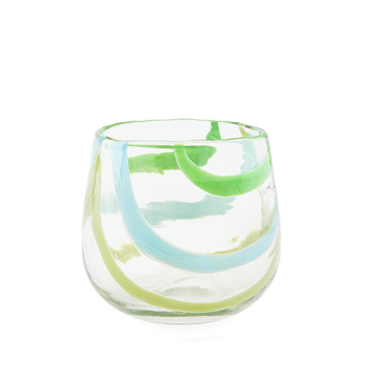 Vase en verre transparent à motifs, Spezita