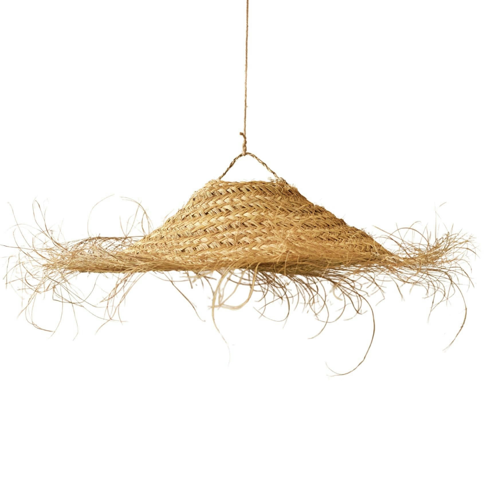 - Abat-jour parasol  fibre de palmier osier naturel 70x70 cm