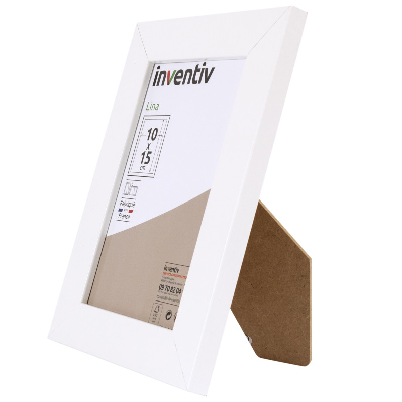 Cadre Lina blanc 10 x 15 cm INVENTIV