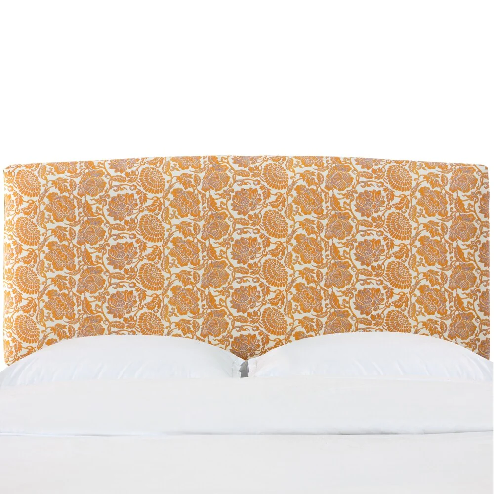 Skyline Furniture Twin Upholstered Headboard in Japanais Orange