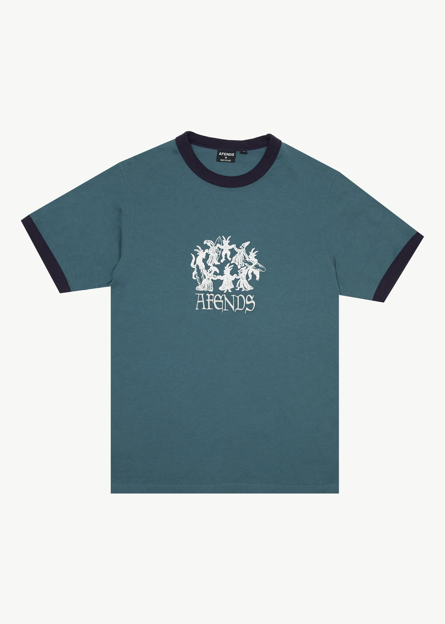 AFENDS Mens Witchcraft - Ringer Tee - Fuel